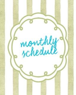 Monthly Schedule 
