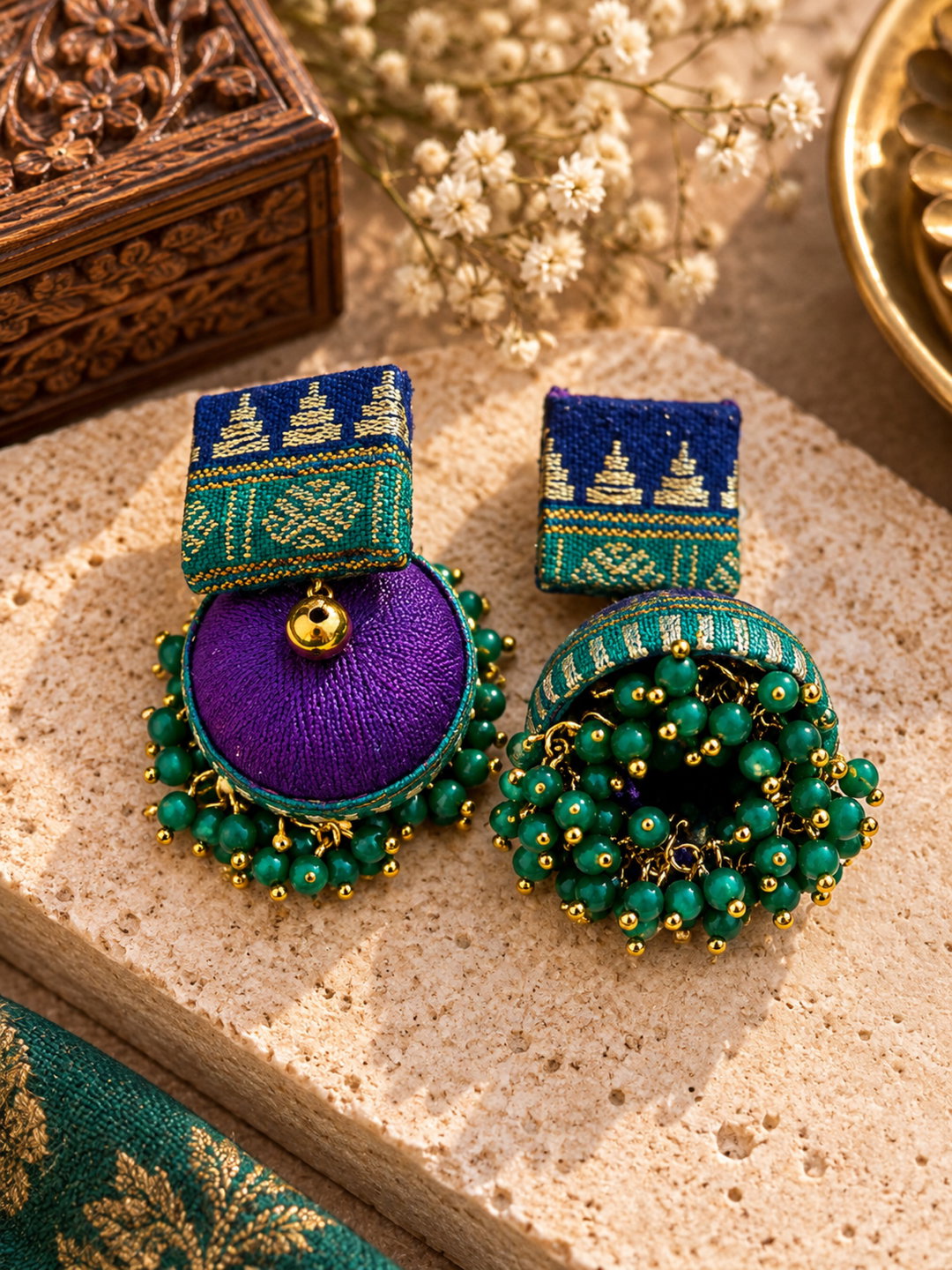 Neel Mayura Jhumkas ππΏ