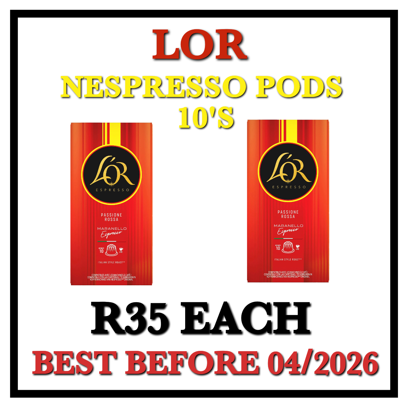 Lor Nespresso Pods 52g_0