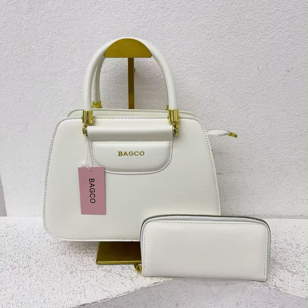 BAGCO Structured Handbag Set (Tan / Nude)