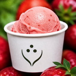 Strawberry sorbet (vegan)