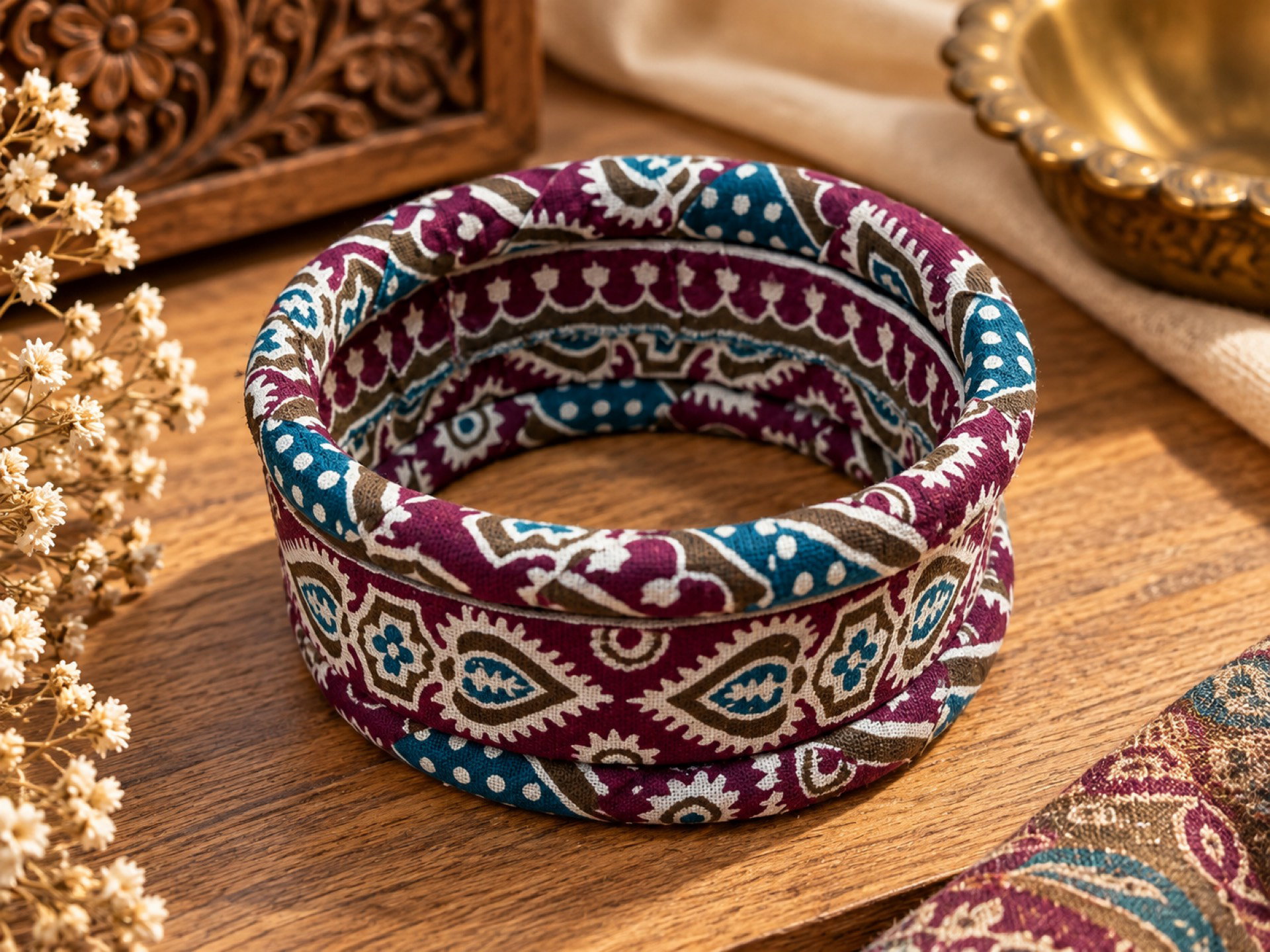 Gulnaar Kalamkari Bangles 🌸_0