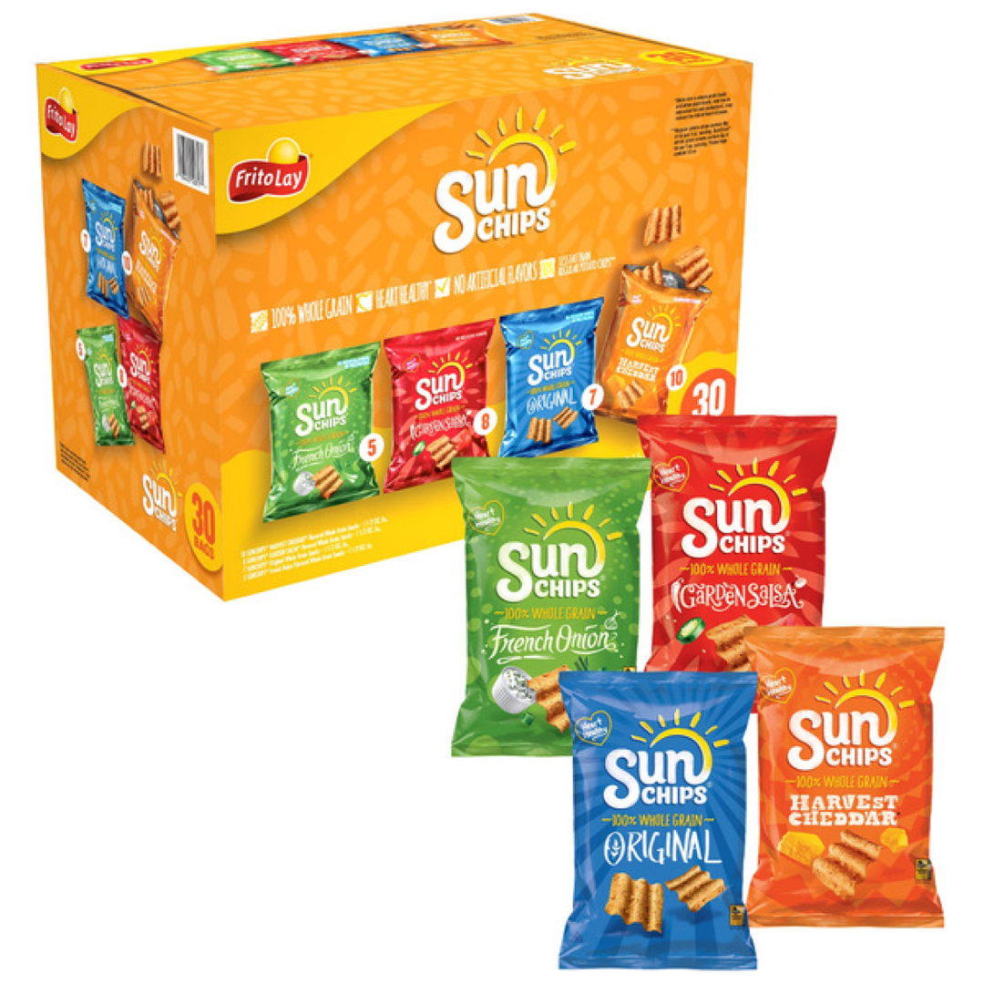 CUS007_🌾 🌽 SunChips 100% 全穀物香脆片綜合包 (Variety Pack)