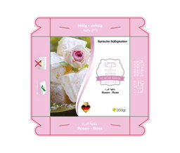 Raha Rosen Geschmack – 1st 350g x 24 St-Stückpreis: 1,70 €- zzgl.MwSt/ راحة سادة بنكهة الورد 