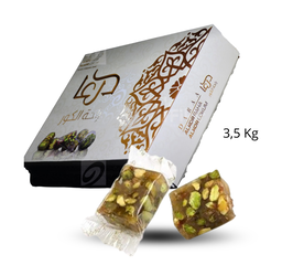 Raha mit  Pistazien 1 karton x 3,5 kg-Kilopreis: 11,50€- zzgl.MwSt  / راحة محشية بالفستق الحلبي 