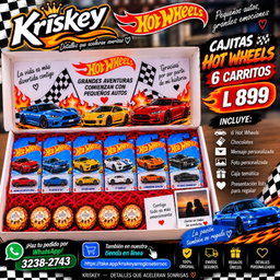 🏎️ Cajita Hot Wheels – 6 Carritos | Kriskey