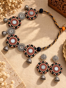 Aaina Katha Necklace Set 🪞🤎