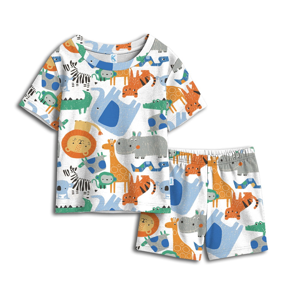 SETELAN PENDEK ANIMAL IN ZOO WHITE_0
