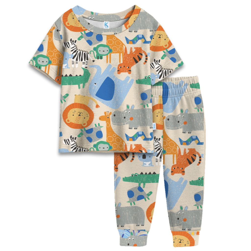SETELAN ELLIE ANIMAL IN ZOO CREAM