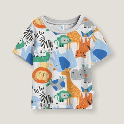 KAOS ATASAN ANIMAL IN ZOO WHITE