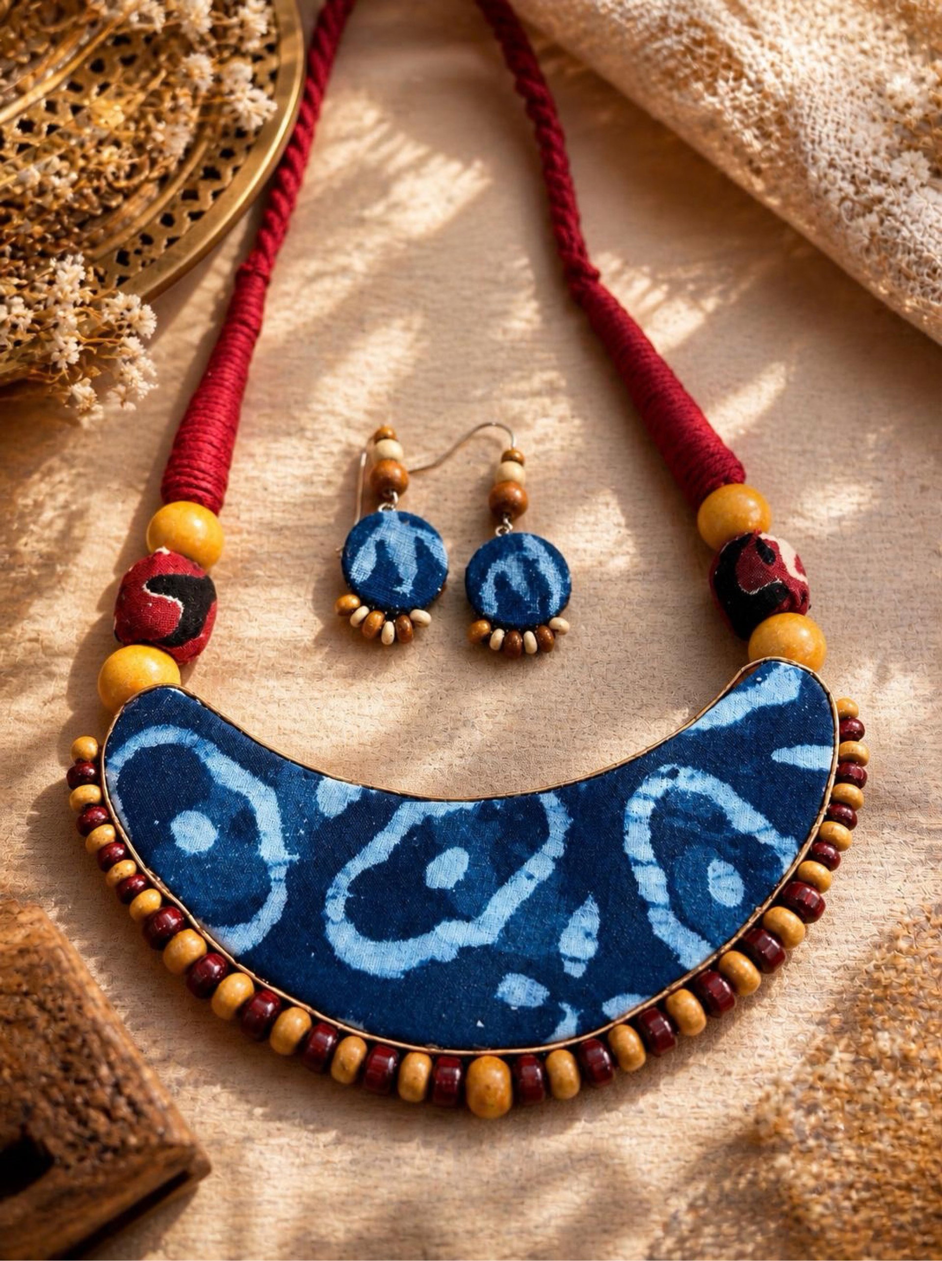 Indigo Baagh Choker Set_0