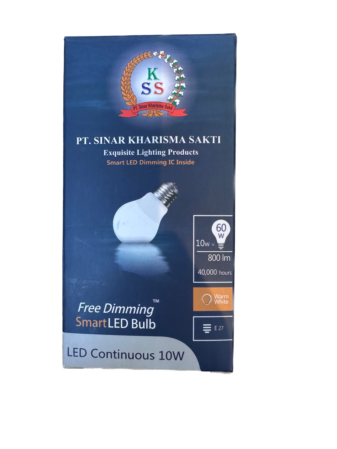 Bohlam LED SKSLED Smart Dimming - Smooth Continuous / Stepless - 10 Watt - Cahaya Warm White / Kuning Semu - E27