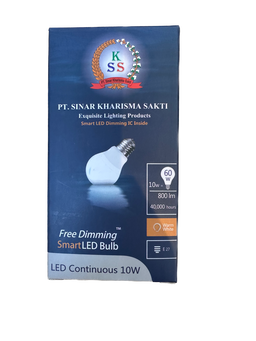 Bohlam LED SKSLED Smart Dimming - Smooth Continuous / Stepless - 10 Watt - Cahaya Warm White / Kuning Semu - E27