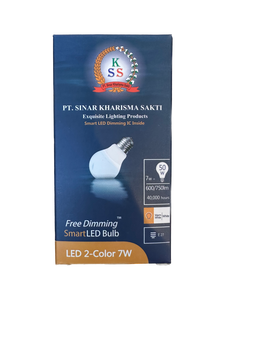 Bohlam LED SKSLED Smart Dimming - 2 Colors - 7 Watt - Cahaya Warm White / Kuning Semu & Cool White / Putih - E27