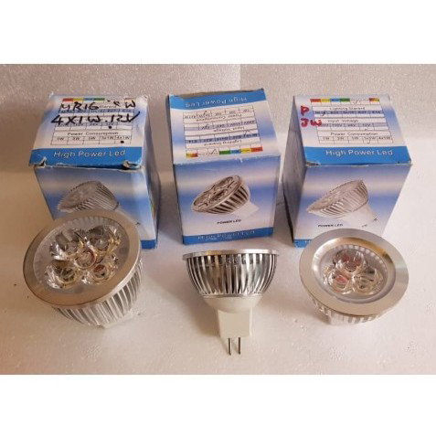 MR16 3x1W / 4x1W - Cahaya Cool White / Putih & Warm White / Kuning Semu - DC12V - SKSLED_0