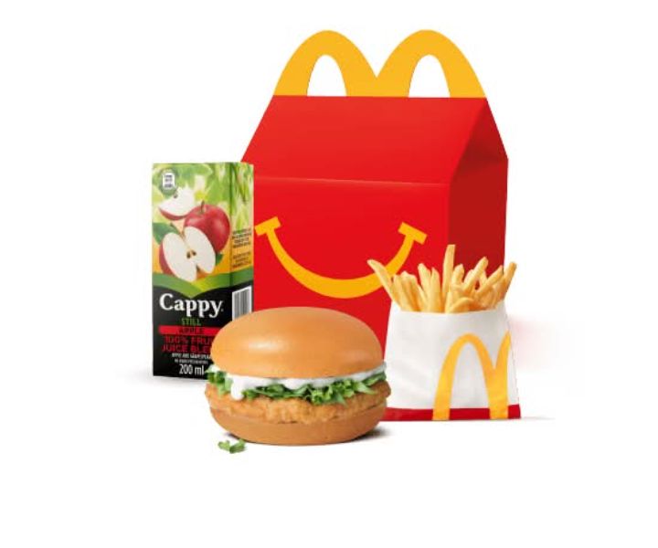 Happy meal chicken burger