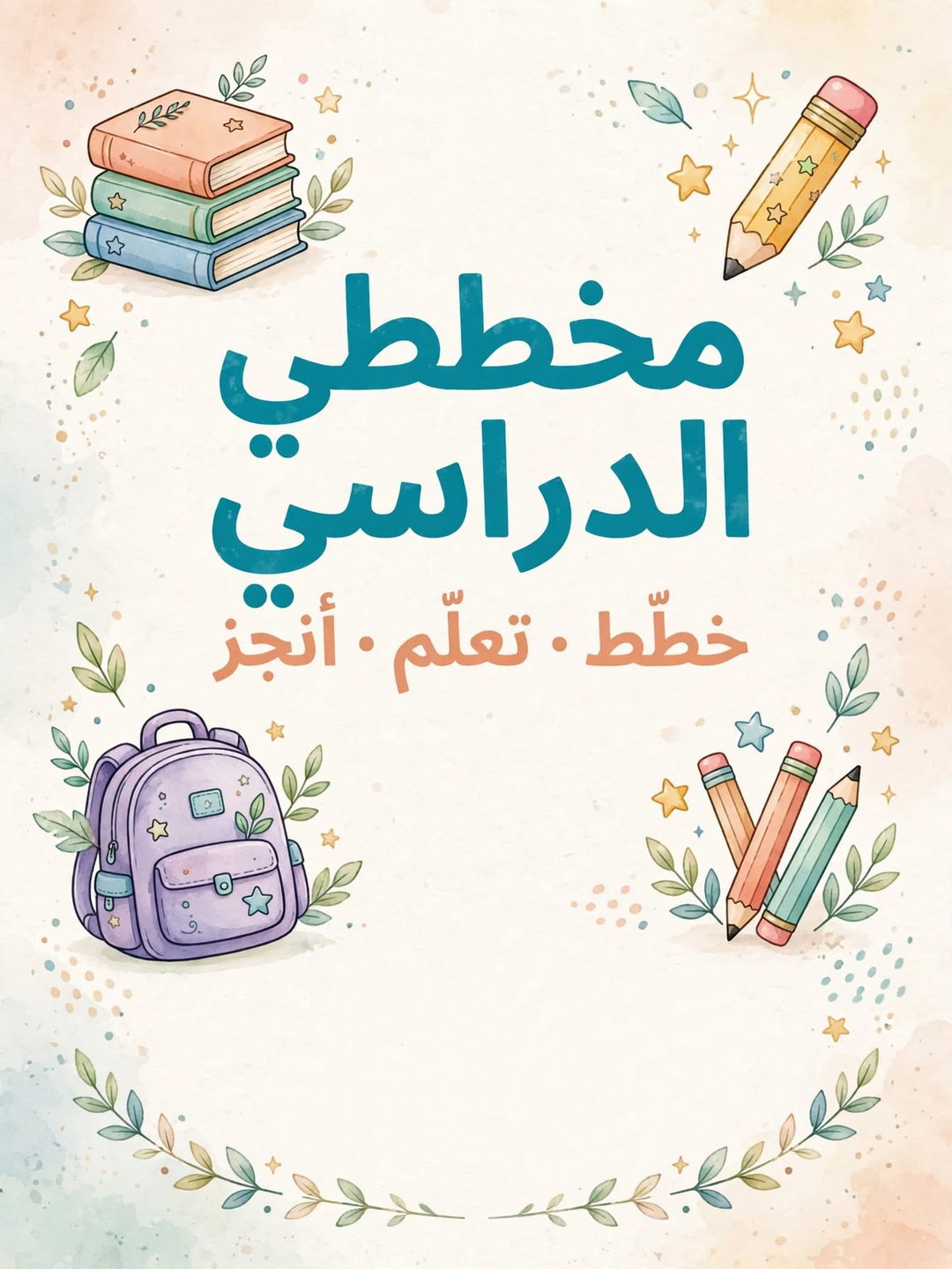 📚✨ مخططي الدراسي