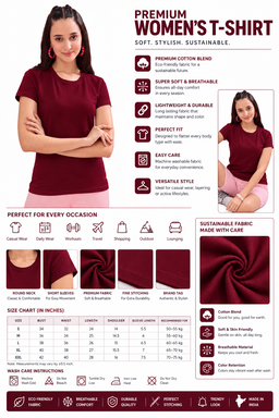 Women's T-Shirt_Mahroon