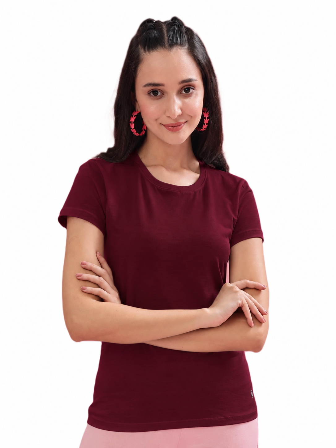 Women's T-Shirt_Mahroon_0