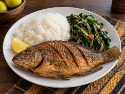 Wali, Samaki, Mboga za Majani