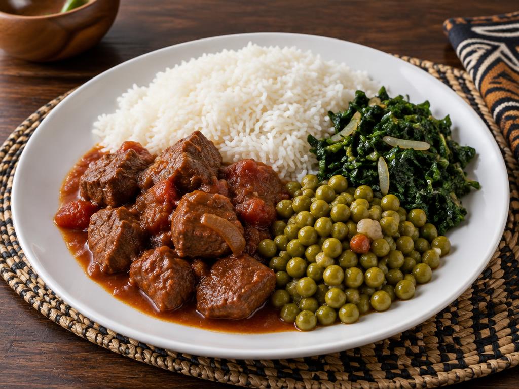 Wali, Nyama ya Ng'ombe, Njegere_0