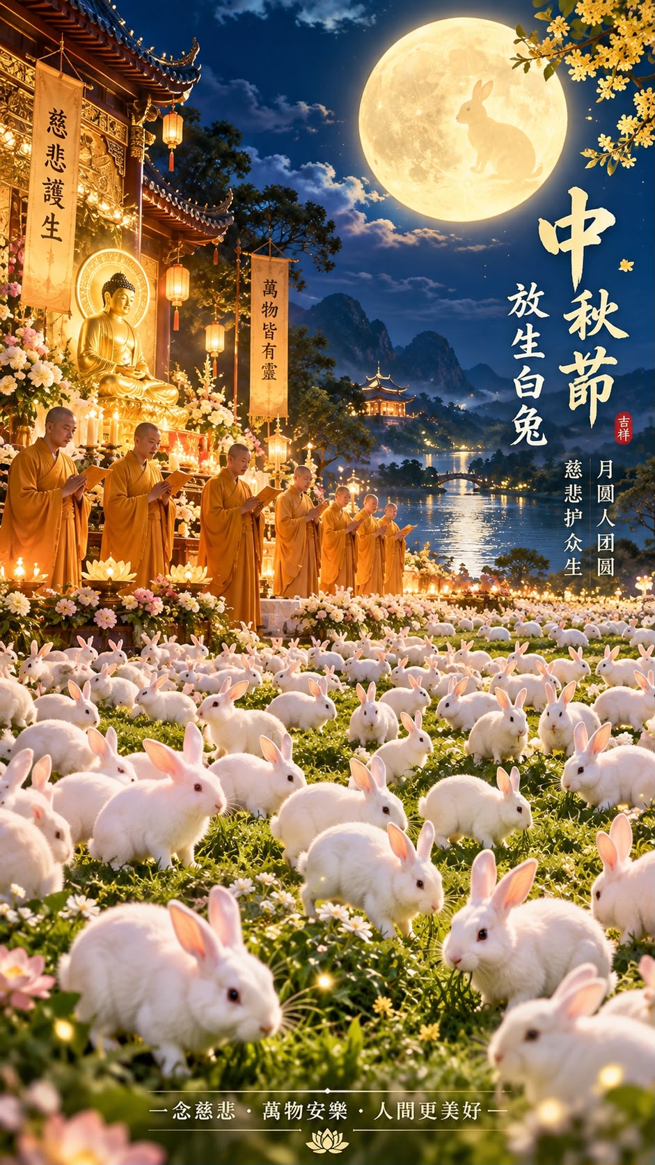 🐇八月中秋月放生玉兔🐇