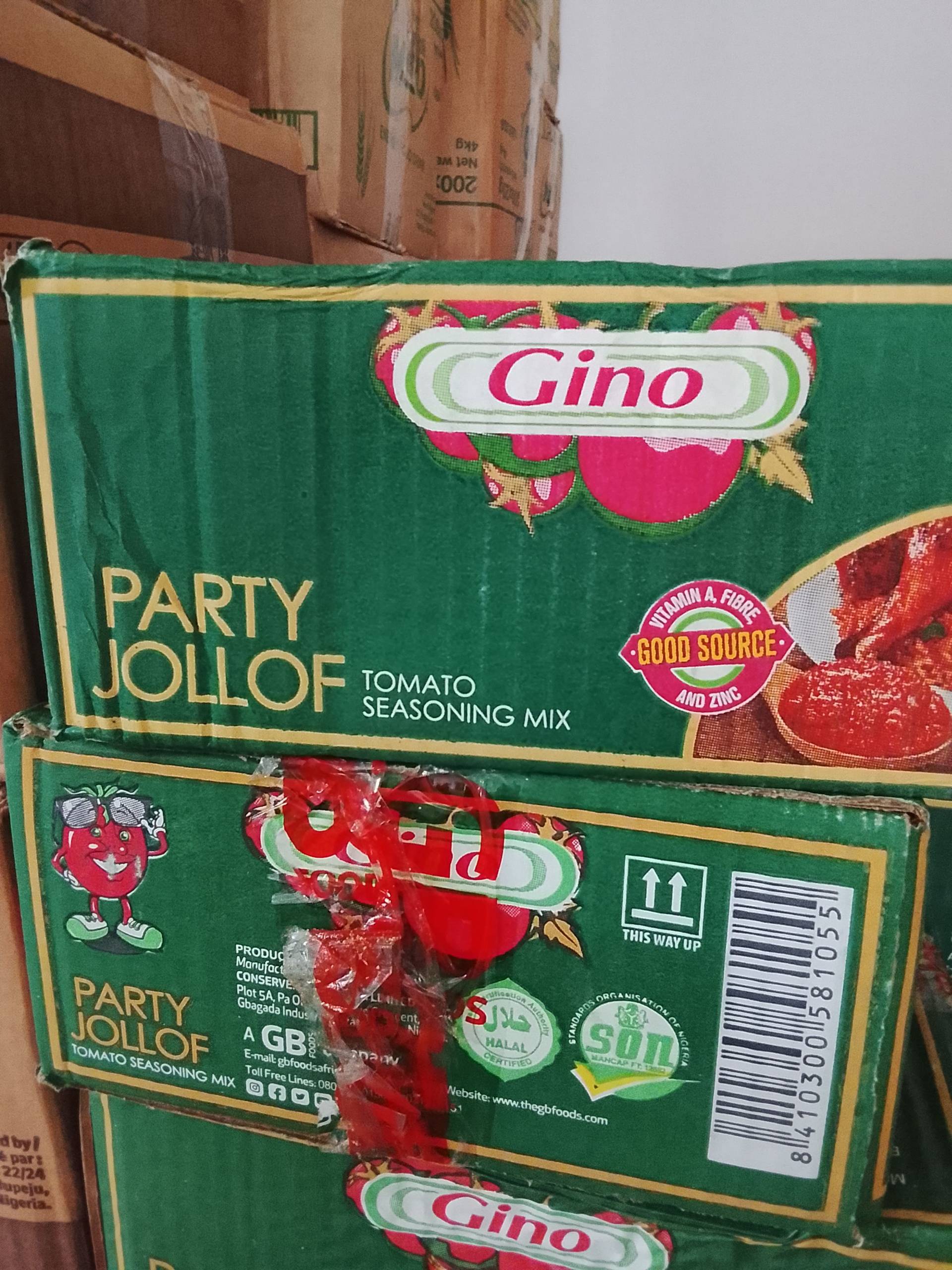 Gino Party Jollof tomatoes mix 50gX50 sachet_0