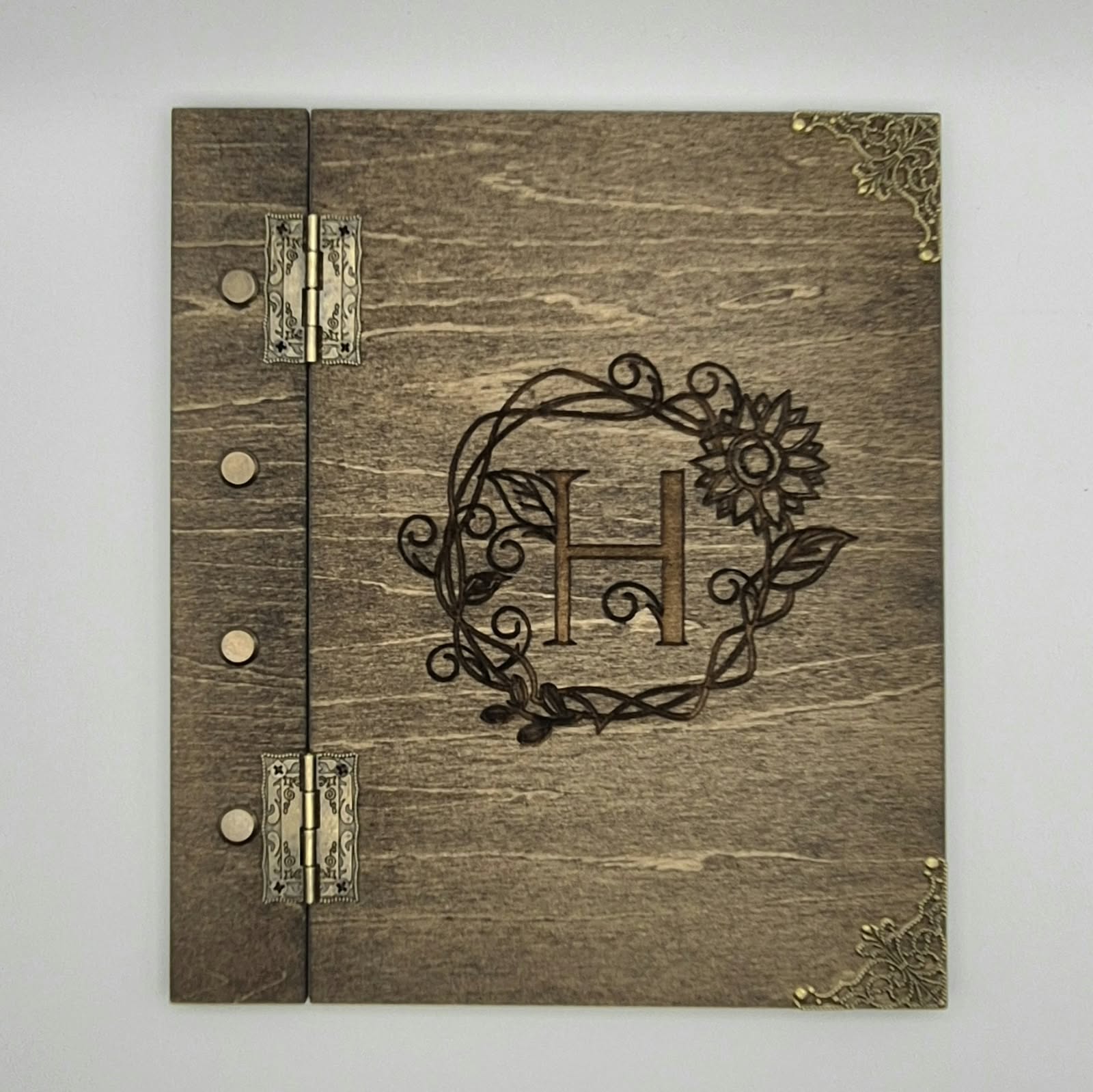 Wooden Cover Refillable Notebook_0