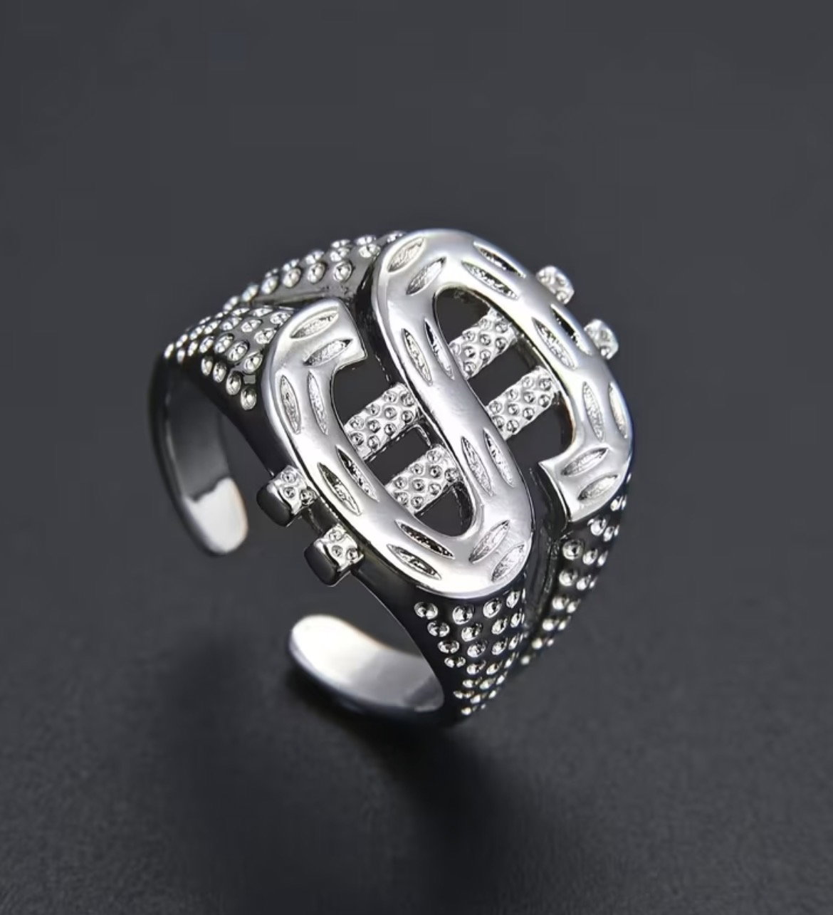 Bague dollars strass _0