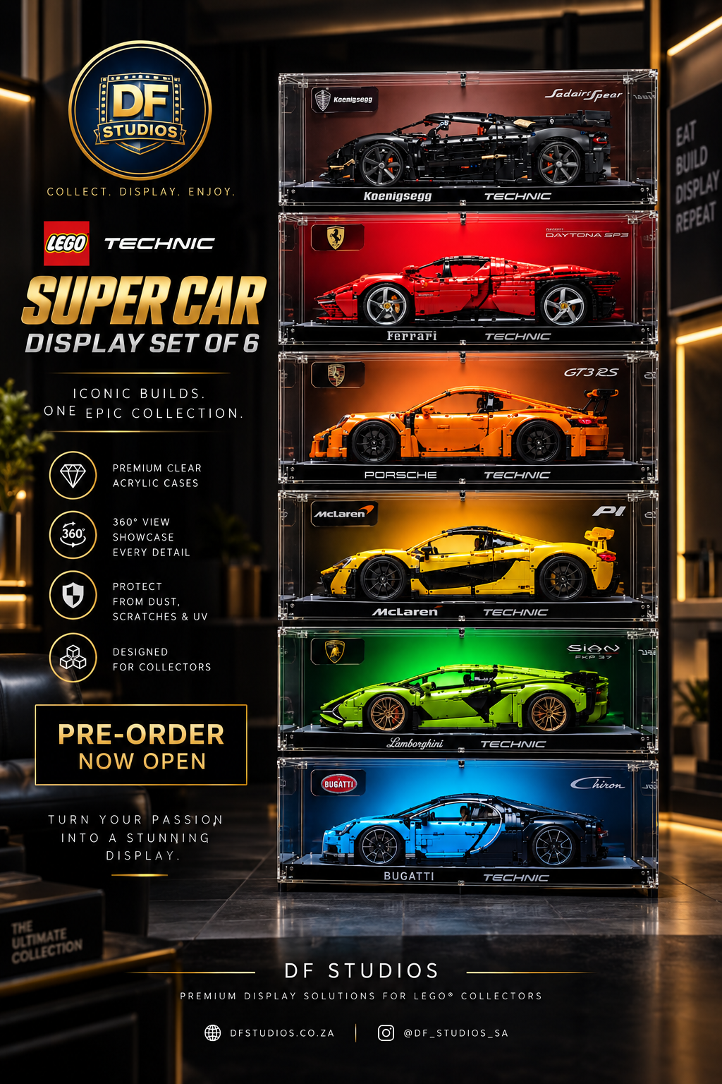 PRE ORDER | Technic Supercars Display Case Set of 6_1