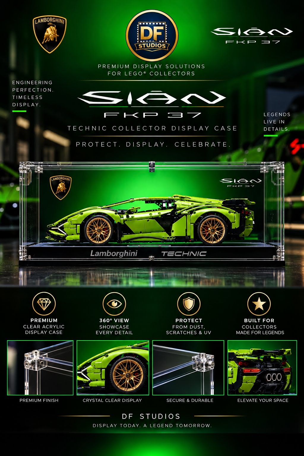 PRE ORDER | Technic Supercars Display Case Set of 6_5