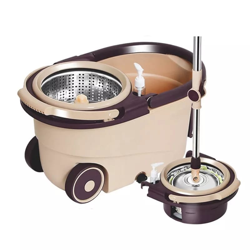 A 360-degree spin mop and bucket