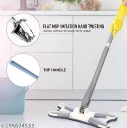 An X shaped self wringing flat mop