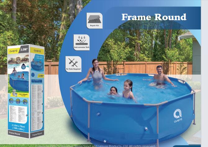 An Avenli Frame Round above ground swimming pool set_0