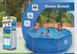 An Avenli Frame Round above ground swimming pool set