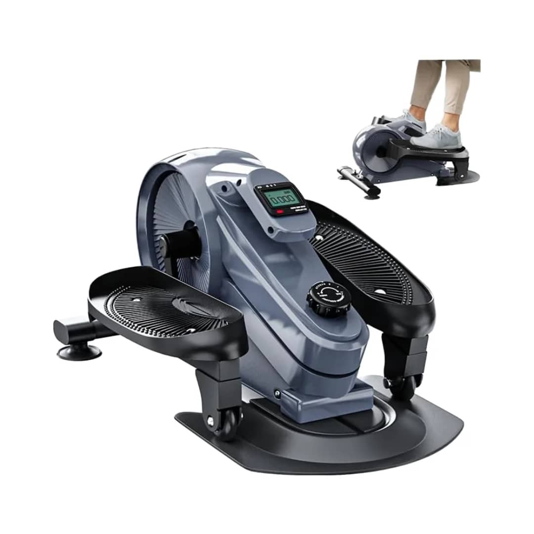 An under desk mini elliptical pedal exerciser