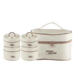 A portable insulated lunch box set