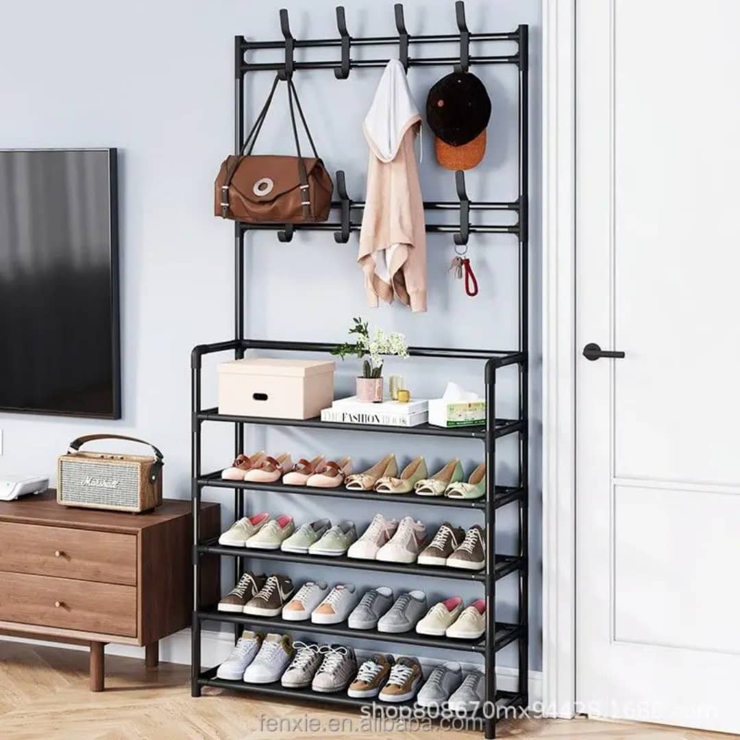 A multi-functional entryway organizer