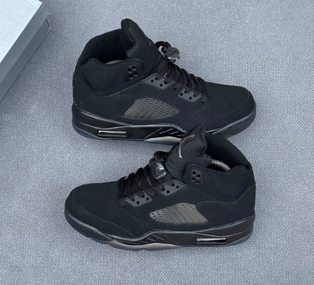 Full Black Air Jordan 5 Retro High-Top Sneakers