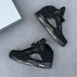 Full Black Air Jordan 5 Retro High-Top Sneakers