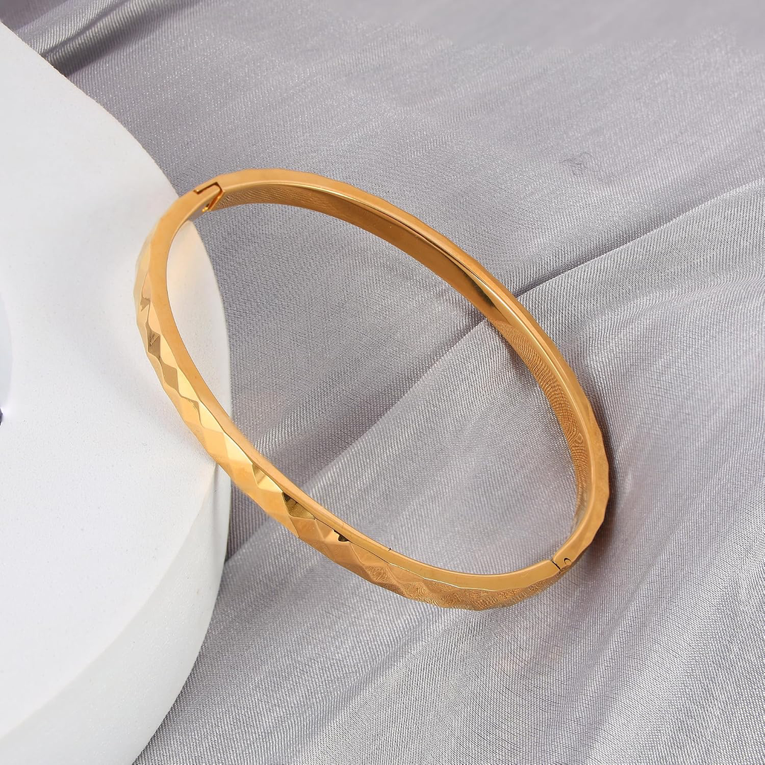 Bracelete Textura Diamante Fina