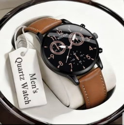 Men’s quartz leather watch 