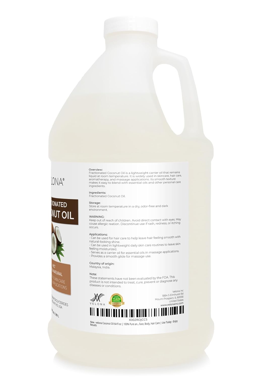 Aceite de coco  fraccionado, 100% puro y natural_2