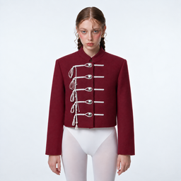 Chaqueta Shān, Borgoña/Blanco