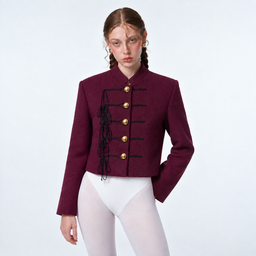 Chaqueta Shān, Borgoña/Negro