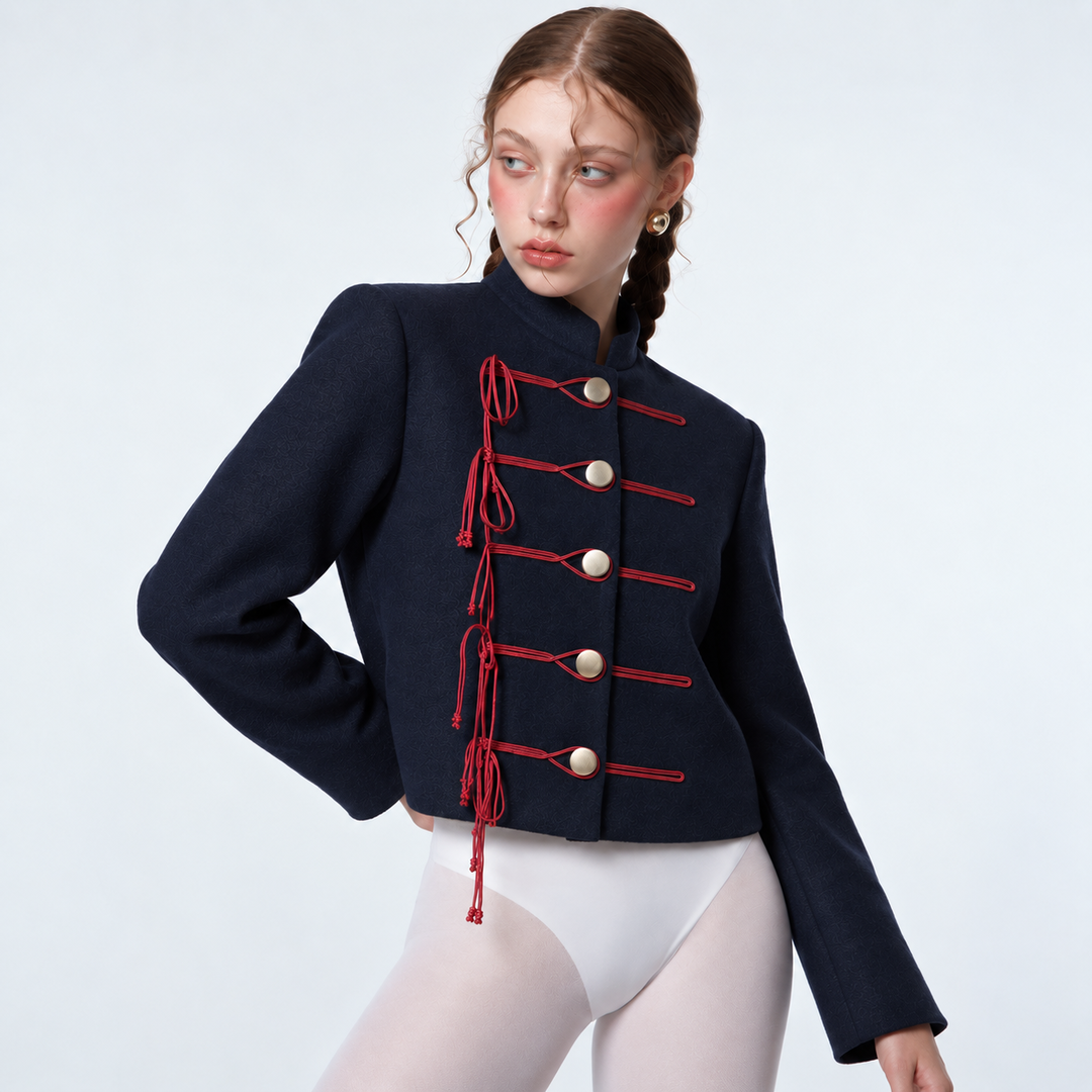 Chaqueta Shān, Azul Noche/Rojo Vino
