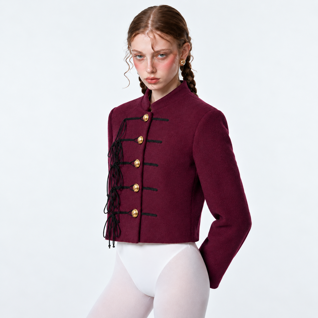 Chaqueta Shān, Borgoña/Negro_0