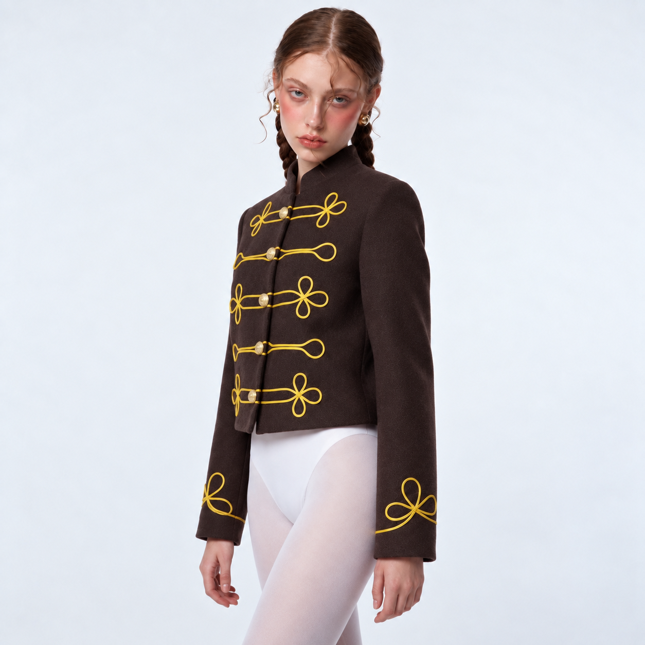 Chaqueta Comtesse, Chocolate/Oro_0