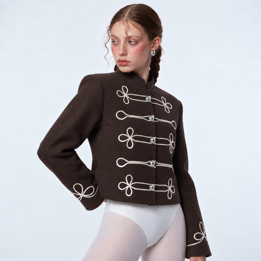 Chaqueta Comtesse, Chocolate/Blanco