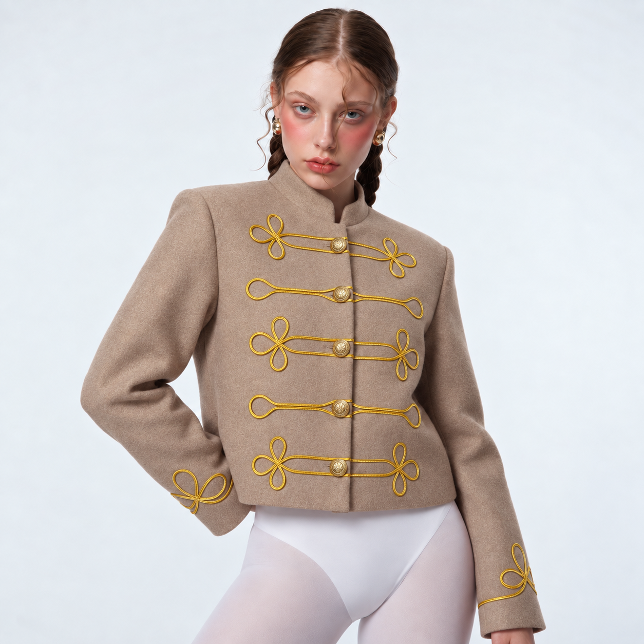 Chaqueta Comtesse, Taupe/Oro_0